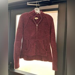 Natural Reflections plum zip-up fleece jacket medium